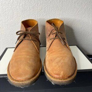 Rhodes Chukka Boots Brown Leather 2 Eyelets Lace up Men's 11 US Made In Italy